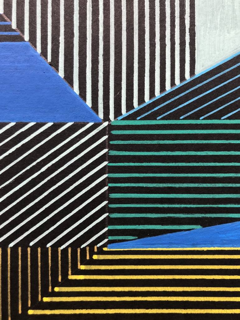 Original Geometric Painting by Veronica Romualdez
