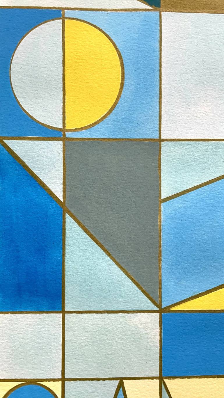 Original Geometric Painting by veronica romualdez