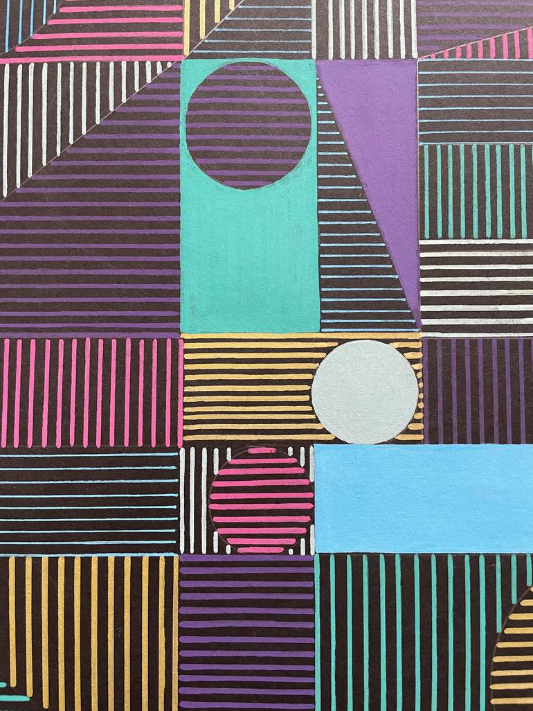 Original Geometric Painting by veronica romualdez