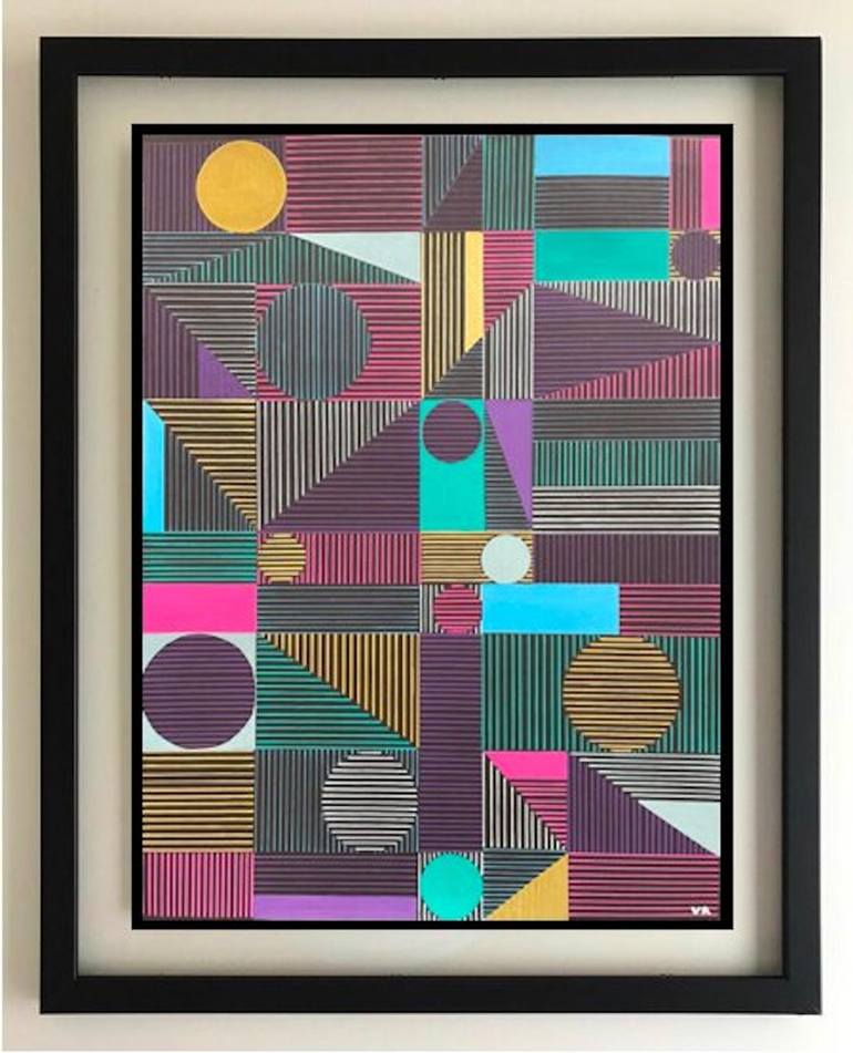 Original Geometric Painting by veronica romualdez