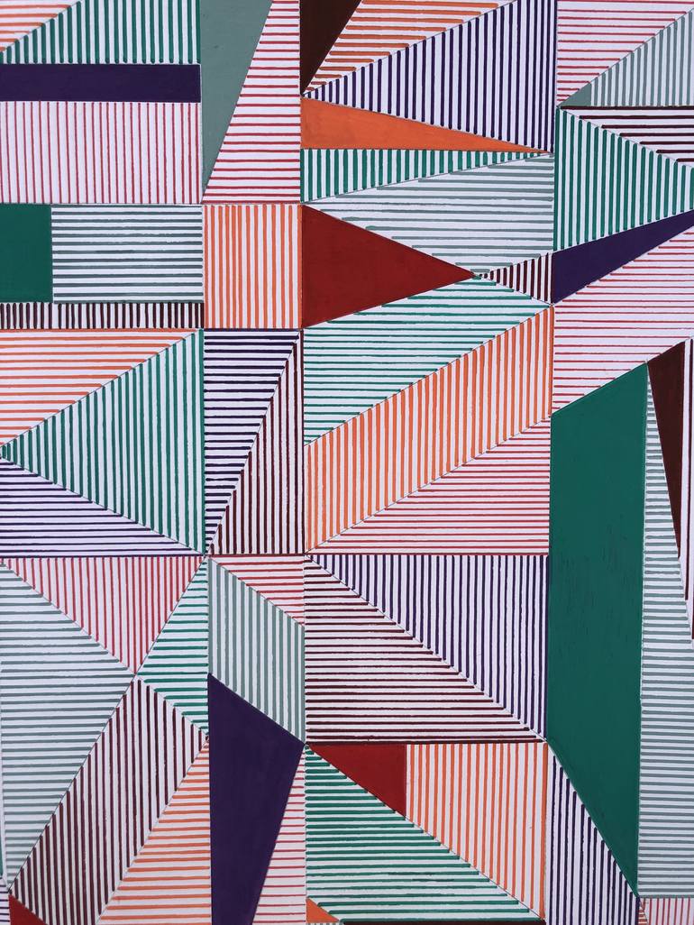 Original Contemporary Geometric Painting by veronica romualdez