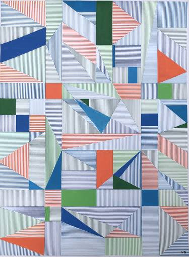 Original Contemporary Geometric Paintings by veronica romualdez