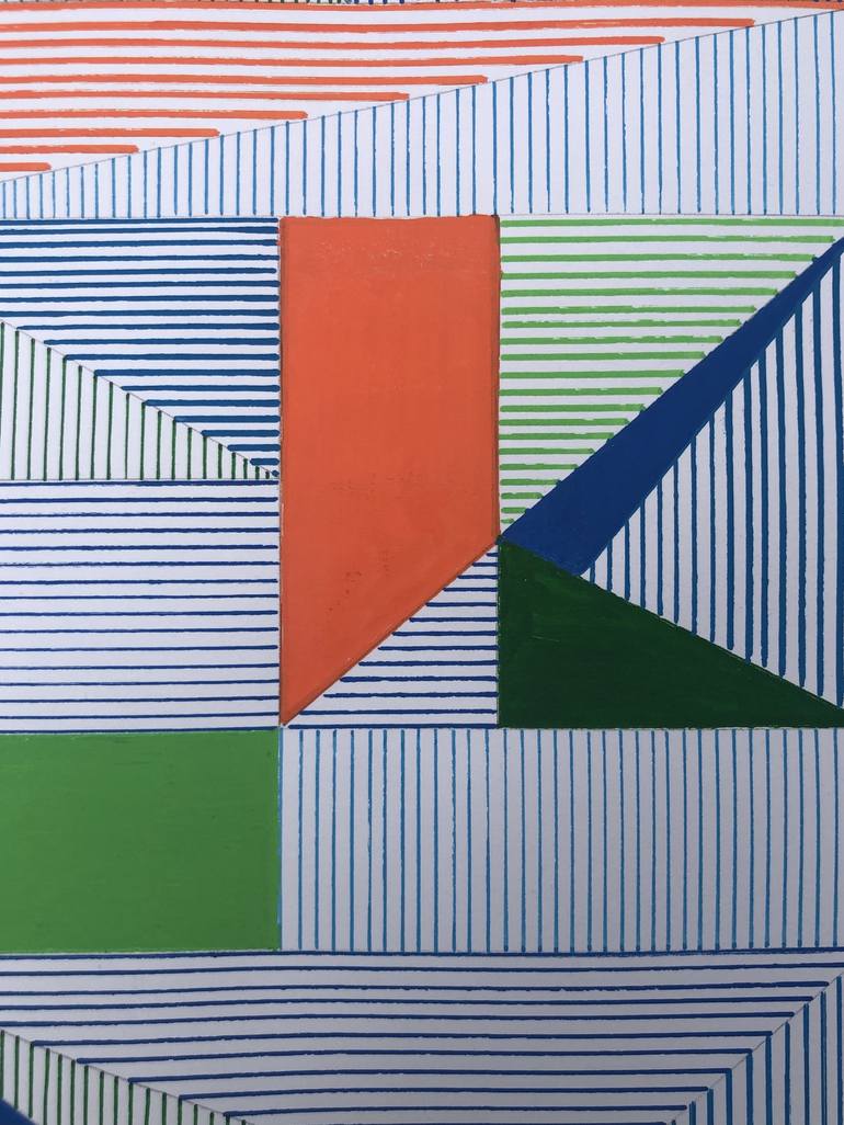 Original Geometric Painting by veronica romualdez