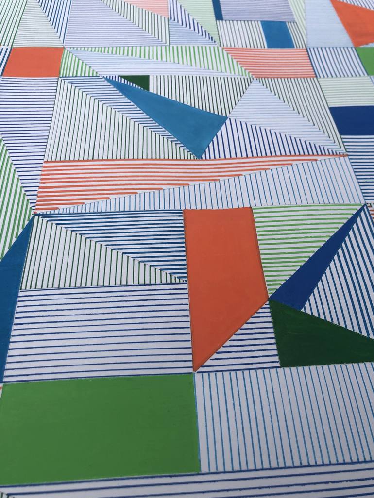 Original Geometric Painting by veronica romualdez