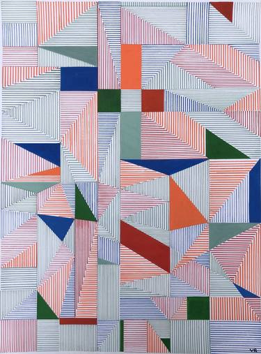 Original Contemporary Geometric Paintings by veronica romualdez