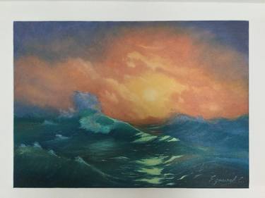Print of Seascape Paintings by Sergei Jermolajev
