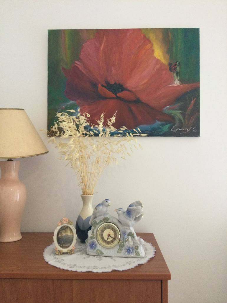 Original Fine Art Floral Painting by Sergei Jermolajev