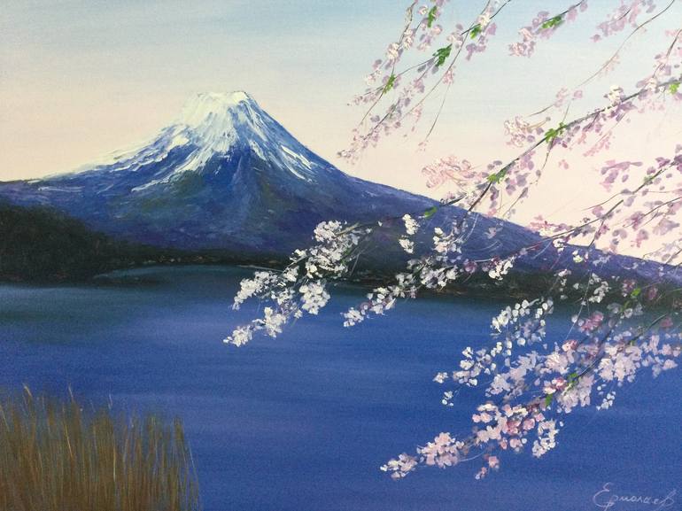 Mountain Fuji Painting by Sergei Jermolajev | Saatchi Art