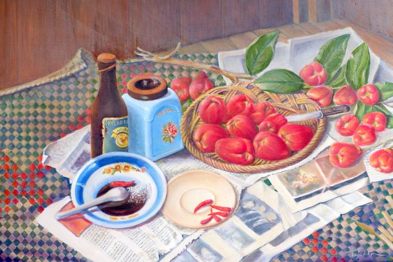 Original Documentary Still Life Painting by Tajuddin Gendut