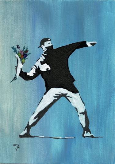 Banksy Flower Thrower thumb
