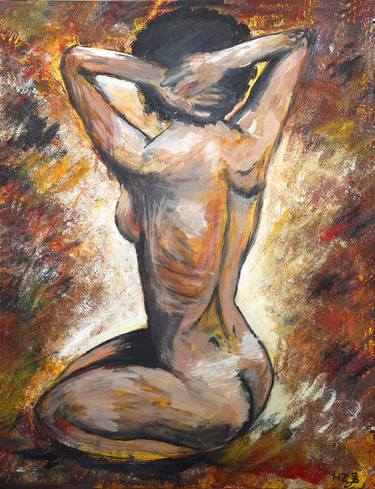 Original Modern Nude Paintings by Hanieh Zaab