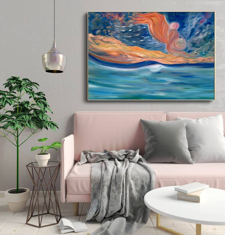 Original Abstract Expressionism Landscape Painting by Bella ElMekawy