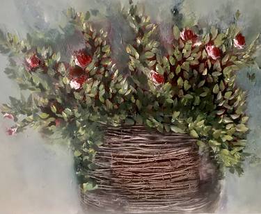 Original Floral Painting by Narine Kirakosyan