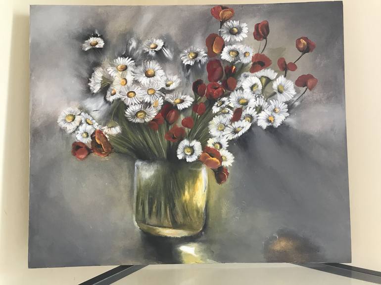 Original Floral Painting by Narine Kirakosyan