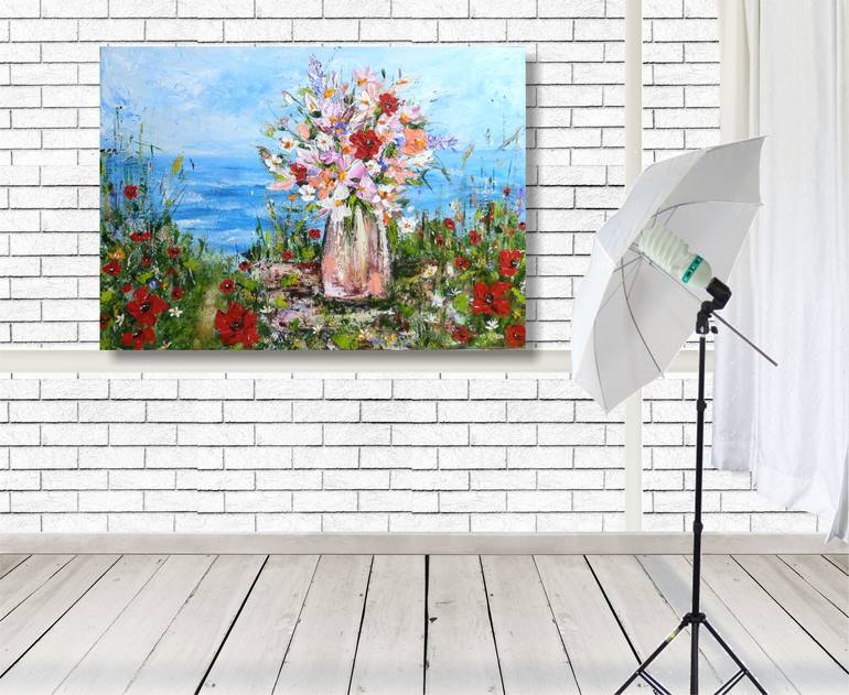 Original Modern Floral Painting by Sabina Daneva