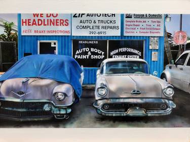 Original Photorealism Automobile Paintings by Torsten Rieken
