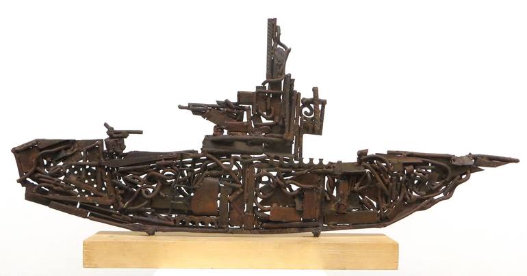 Original Ship Sculpture by Giovanni Morgese