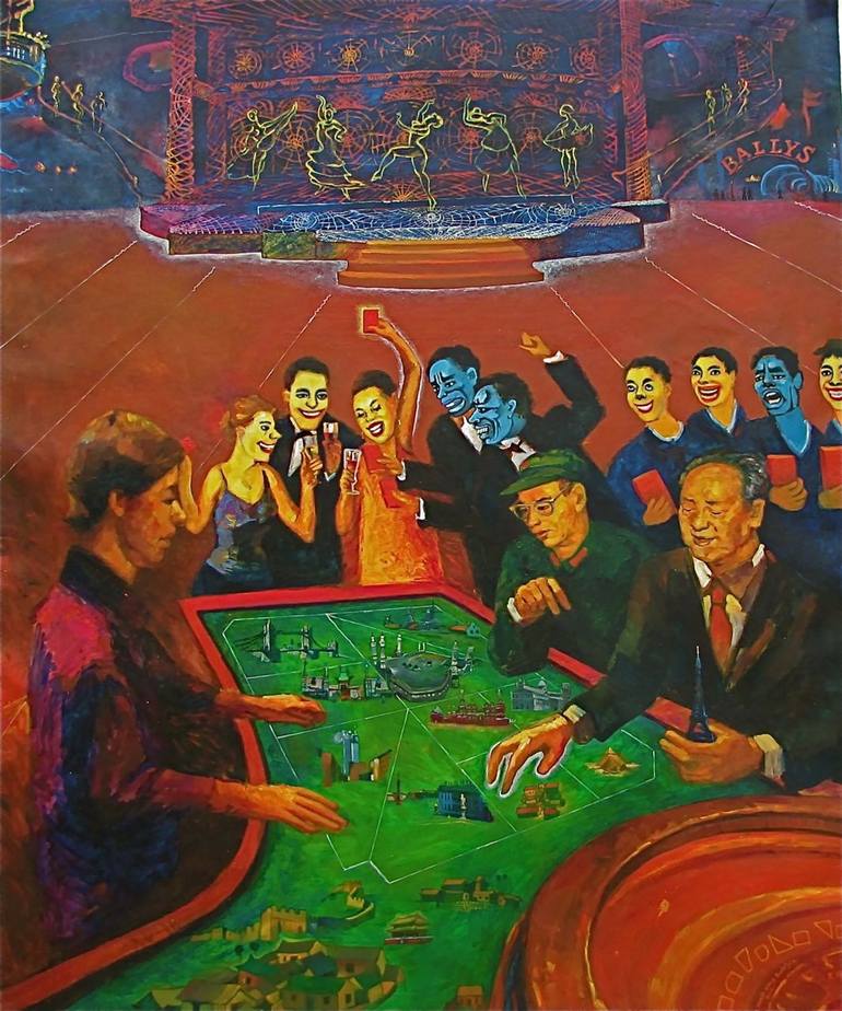 Global Gamblers Painting by SeaHawk Wang-Radojcic | Saatchi Art