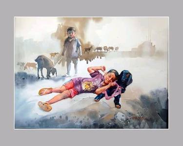 Original Fine Art Kids Paintings by SONUBIJVISION ARTSNEPAL