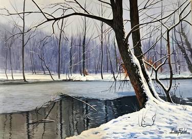Original Figurative Landscape Painting by Enric Rubio Serra