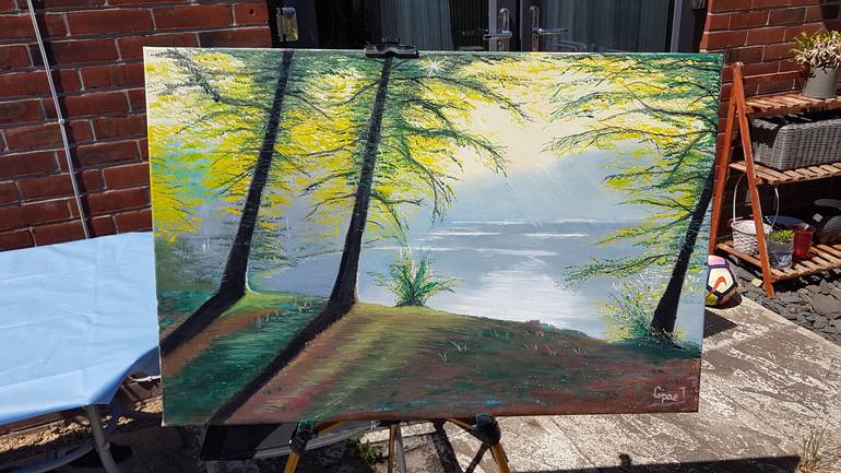 Original Expressionism Landscape Painting by Iulian Copae