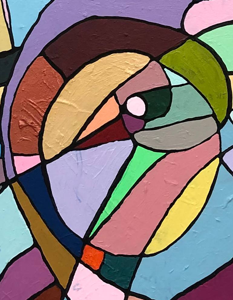 Original Art Deco Geometric Painting by Mark Yakich