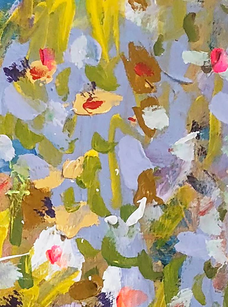 Original Impressionism Garden Painting by Mark Yakich