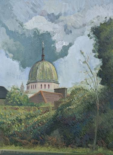 Original Conceptual Cities Painting by Michele Thompson