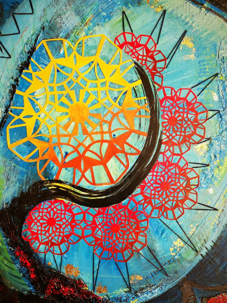 Original Abstract People Painting by Anashrita Henckel