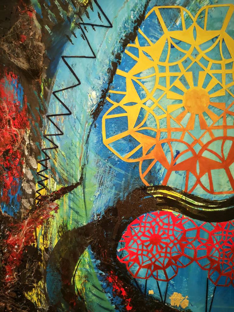 Original Abstract People Painting by Anashrita Henckel