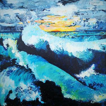Print of Abstract Seascape Paintings by Anashrita Henckel