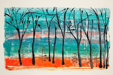 Original Abstract Expressionism Landscape Printmaking by Tracy Lynn Pristas