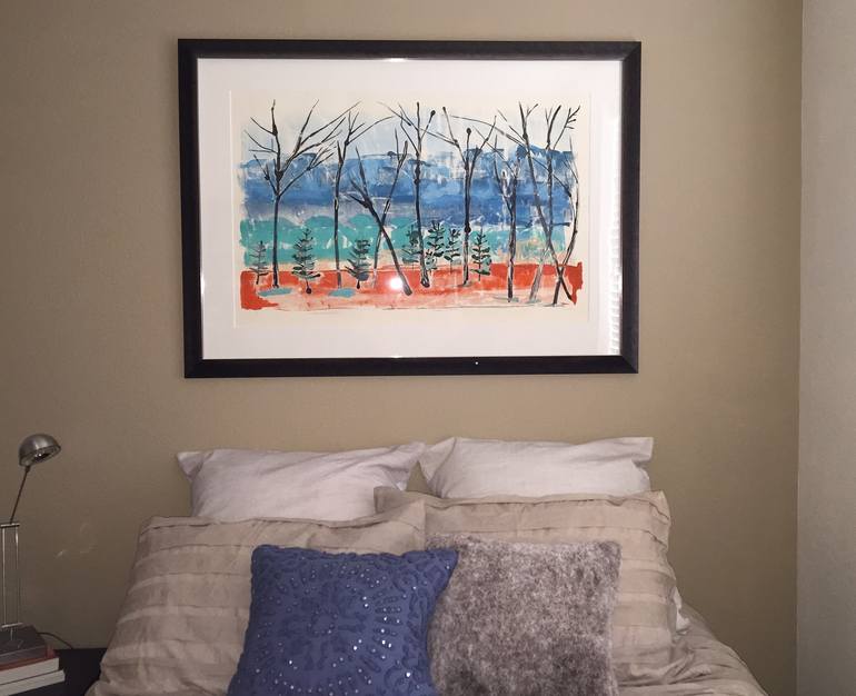 Original Abstract Expressionism Landscape Printmaking by Tracy Lynn Pristas