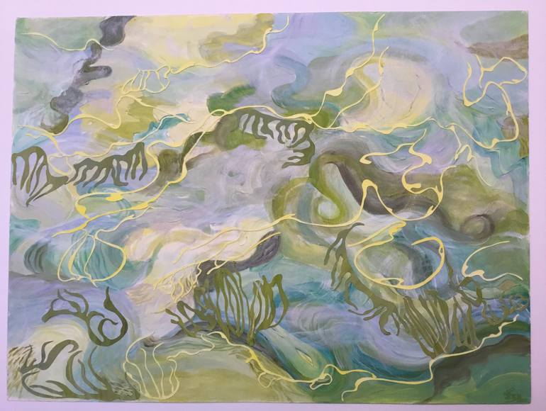 Original Modernism Abstract Painting by Beline Loeb