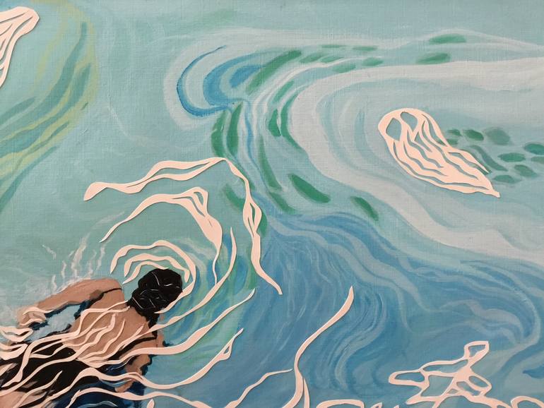 Original Abstract Water Painting by Beline Loeb