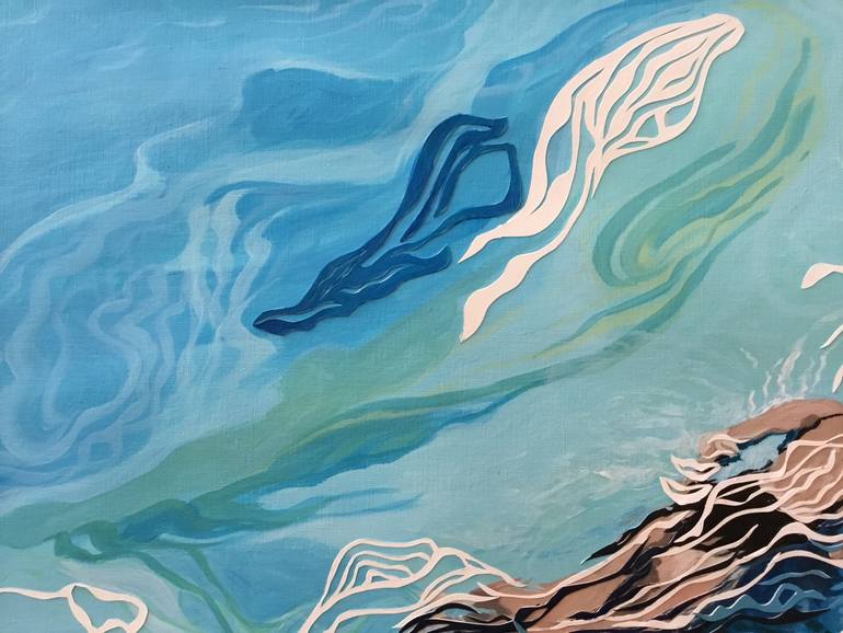 Original Abstract Water Painting by Beline Loeb