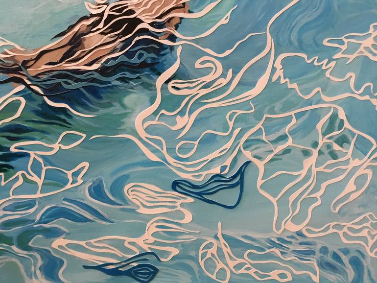 Original Abstract Water Painting by Beline Loeb