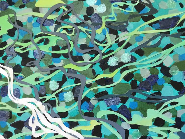 Original Abstract Water Painting by Beline Loeb