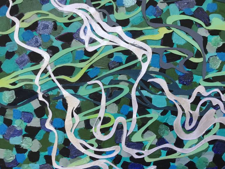 Original Abstract Water Painting by Beline Loeb