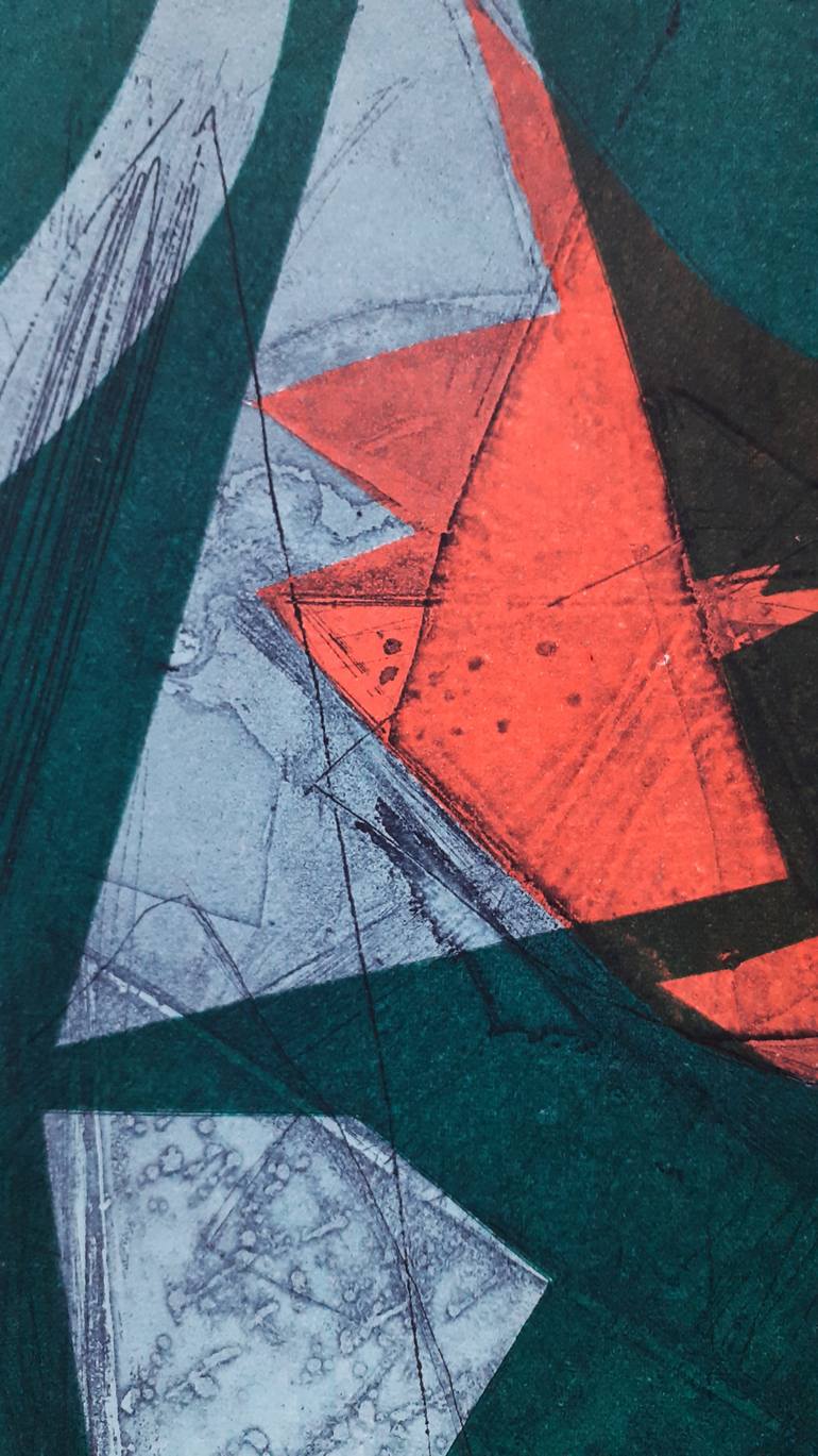 Original Modernism Abstract Printmaking by Dimitar Karatonev