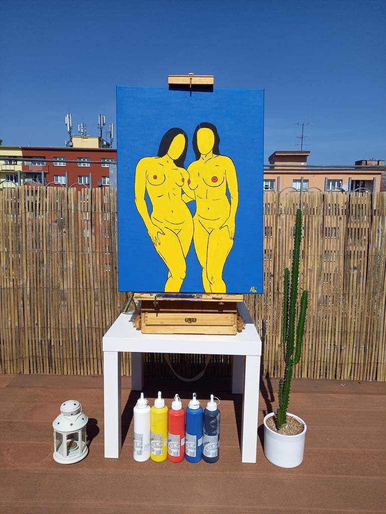 Original Figurative Erotic Painting by Petr Albert