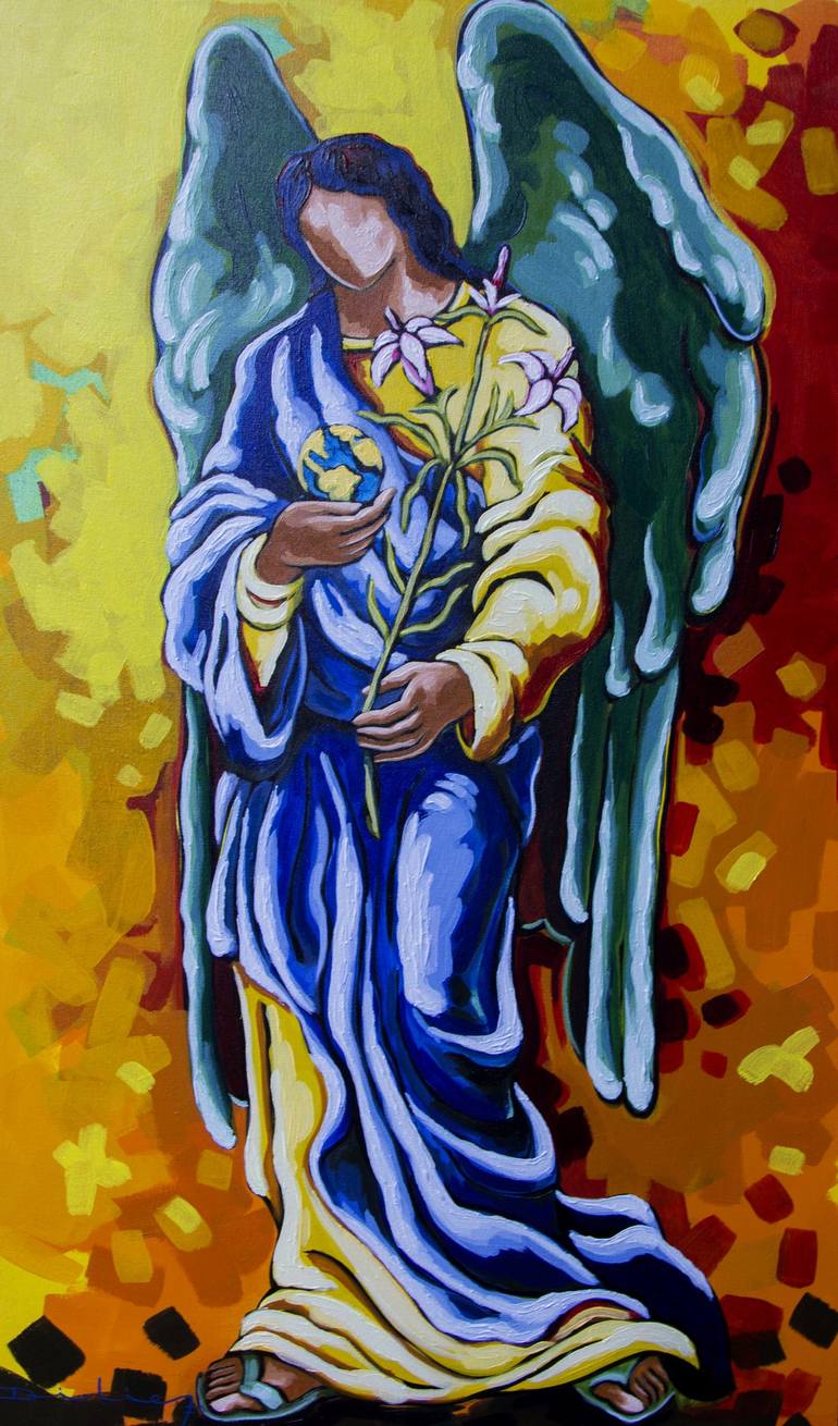 Original Expressionism Religion Painting by Didier Franco