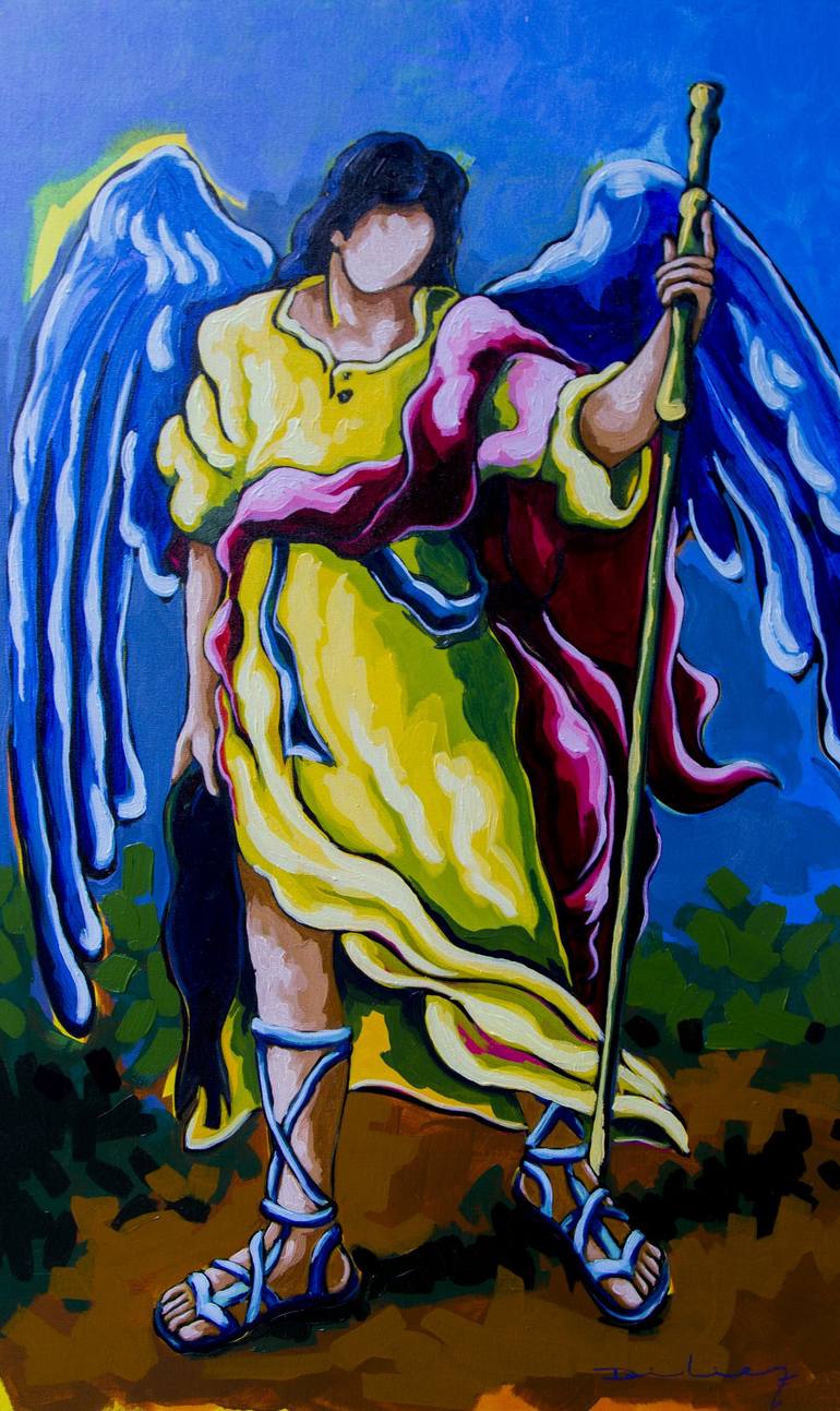 Original Expressionism Religion Painting by Didier Franco