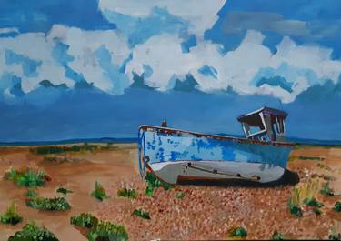 Original Impressionism Boat Paintings by James Lynch