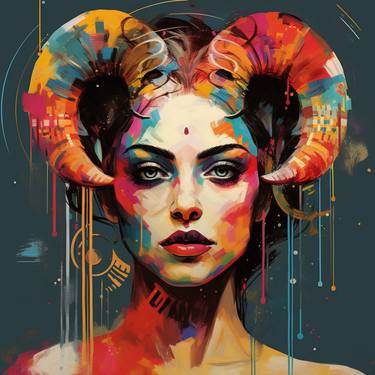 Original Abstract Popular culture Digital by Poptonicart Claudia Sauter-Steiger