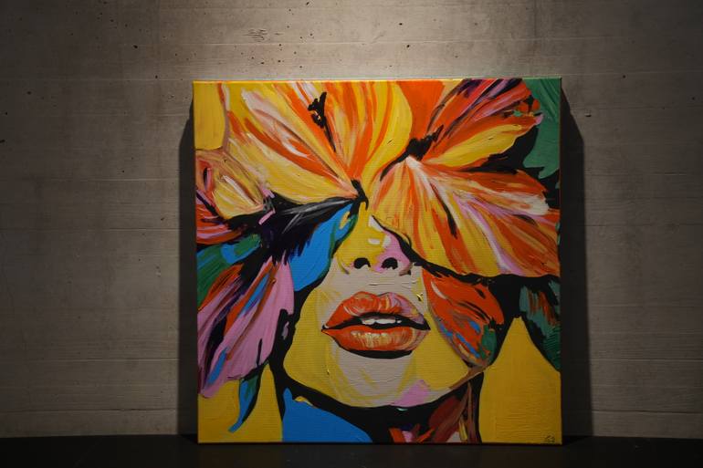 Original Abstract Pop Culture/Celebrity Painting by Poptonicart Claudia Sauter-Steiger