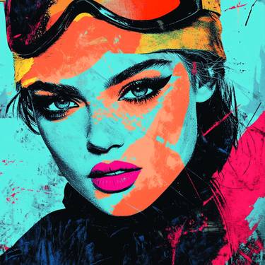 Original Abstract Popular culture Digital by Poptonicart Claudia Sauter-Steiger