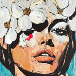 WHITE FLOWER by Poptonicart Claudia Sauter-Steiger