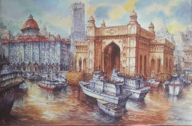 Original Fine Art Landscape Paintings by SHUBHASHIS MANDAL