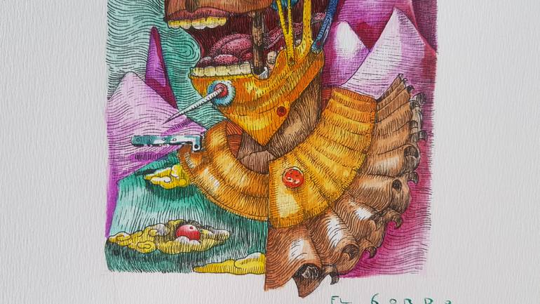 Original Folk Fantasy Painting by El Gordo